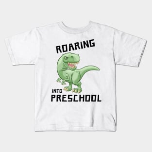 Roaring into preschool Kids T-Shirt